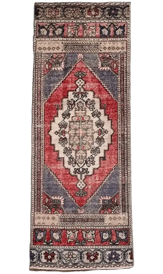 Vintage Hand Knotted Runner # 3130 | 2' 9