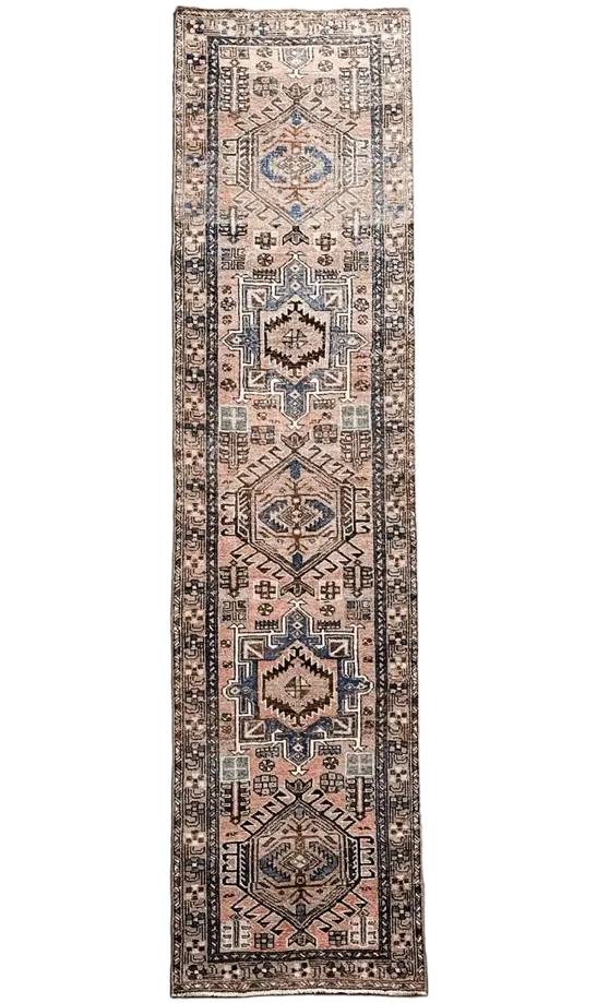 Vintage Hand Knotted Runner #3149 | 2' 8