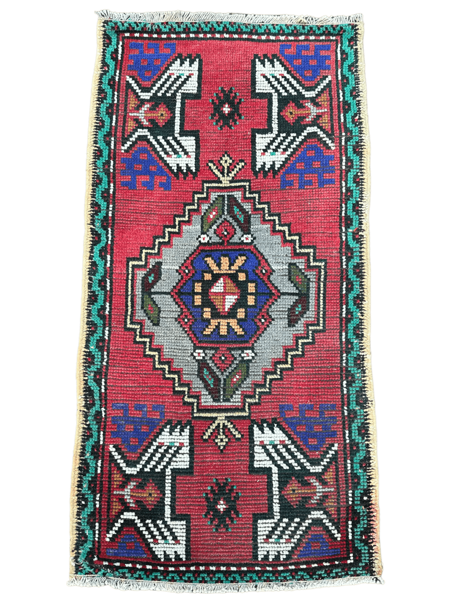 Turkish Mini Rug # 2846 | 1' 9'' x 3' 6'' - Krazy For Rugs